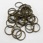 ห่วงพวงกุญแจ เฉพาะห่วง ขนาด 2.5 cm  บรรจุ 100 อัน สีทองรมดำ รูป 2