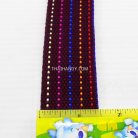 สายผ้า-ผ้ากุ๊น Cotton (ฝ้าย) ลายจุดไข่ปลา ขนาด 1.5 นิ้ว บรรจุ 1 เมตร สีม่วง รูป 2