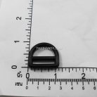 ห่วงพลาสติกตัว D 2 ช่อง ขนาด 6 หุน บรรจุ 10 อัน สีดำ รูป 2