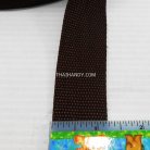 สายผ้า-ผ้ากุ๊น PP  ลายเวอร์จิ้น ขนาด 1.2 นิ้ว บรรจุ 1 เมตร สีน้ำตาลเข้ม รูป 2