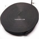 สายผ้า-ผ้ากุ๊น PP  ลายเวอร์จิ้น ขนาด 1.2 นิ้ว บรรจุ 50 เมตร สีดำ