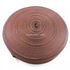 สายผ้า-ผ้ากุ๊น PP  ลายเวอร์จิ้น ขนาด 1.2 นิ้ว บรรจุ 50 เมตร สีน้ำตาลเข้ม