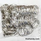 ห่วงเหล็กกลม ขนาด 1.5 นิ้วหนา บรรจุ 100 อัน สีนิเกิ้ล