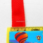 สายผ้า-ผ้ากุ๊น PP  ลายก้างปลา ขนาด 6 หุน (2 cm) บรรจุ 1 เมตร สีแดง รูป 3