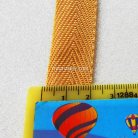 สายผ้า-ผ้ากุ๊น PP  ลายก้างปลา ขนาด 6 หุน (2 cm) บรรจุ 1 เมตร สีกากีแกมทอง รูป 2