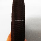 สายผ้า-ผ้ากุ๊น PP  ลายก้างปลา ขนาด 6 หุน (2 cm) บรรจุ 50 เมตร สีน้ำตาลเข้ม รูป 2