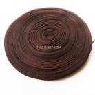สายผ้า-ผ้ากุ๊น PP  ลายเรียบ ขนาด 3 หุน (1 cm) บรรจุ 50 เมตร สีน้ำตาลเข้ม