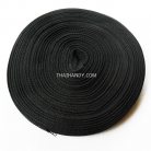 สายผ้า-ผ้ากุ๊น PP  ลายเรียบ ขนาด 3 หุน (1 cm) บรรจุ 50 เมตร สีดำ