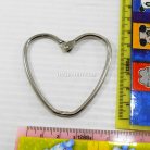 ห่วงสปริงหัวใจ ขนาด 50x60 mm  บรรจุ 10 อัน สีนิเกิ้ล รูป 3