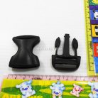 ตัวล็อคสายก้ามปูเต่า พลาสติก ขนาด 1 นิ้ว บรรจุ 10 อัน สีดำ รูป 3