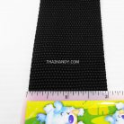 สายผ้า-ผ้ากุ๊น PP  ลายเวอร์จิ้น ขนาด 2 นิ้ว บรรจุ 1 เมตร สีดำ รูป 2