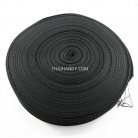 สายผ้า-ผ้ากุ๊น PP  ลายเวอร์จิ้น ขนาด 2 นิ้ว บรรจุ 50 เมตร สีดำ