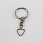 ห่วงพวงกุญแจ พร้อมโซ่ข้อต่อสามเหลี่ยม ขนาด 1.8 cm  บรรจุ 100 อัน สีนิเกิ้ล รูป 2