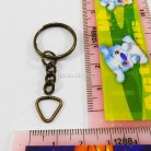 ห่วงพวงกุญแจ พร้อมโซ่ข้อต่อสามเหลี่ยม ขนาด 1.8 cm  บรรจุ 500 อัน สีทองรมดำ รูป 3