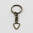 ห่วงพวงกุญแจ พร้อมโซ่ข้อต่อสามเหลี่ยม ขนาด 1.8 cm  บรรจุ 100 อัน สีทองรมดำ รูป 2