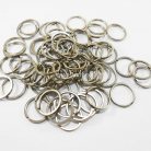 ห่วงพวงกุญแจแบนหนา เฉพาะห่วง ขนาด 2 cm  บรรจุ 100 อัน สีนิเกิ้ล