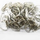 ห่วงเหล็กตัว D  ขนาด 1.5 นิ้ว บรรจุ 100 อัน สีนิเกิ้ล