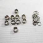 ตาไก่ เหล็ก ขนาด 7.5 mm (20) บรรจุ 10 ชุด สีนิเกิ้ล