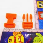 ตัวล็อคสายก้ามปูสี่เหลี่ยม พลาสติก ขนาด 1/2 นิ้ว (4 หุน) บรรจุ 400 อัน สีส้ม รูป 2