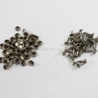 ตะปูย้ำหน้าเดียว หน้ากว้าง 8 มิล ขนาดขายาว 12 mm  บรรจุ 100 ชุด สีนิเกิ้ล