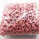 ตัวล็อคสายก้ามปูสี่เหลี่ยม พลาสติก ขนาด 3/8 นิ้ว (3 หุน) บรรจุ 500 อัน สีชมพู