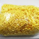 ตัวล็อคสายก้ามปูสี่เหลี่ยม พลาสติก ขนาด 3/8 นิ้ว (3 หุน) บรรจุ 500 อัน สีเหลือง