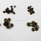 กระดุมแป๊กเหล็ก ขนาดหน้ากว้าง 10 mm (vt2) บรรจุ 10 ชุด สีทองรมดำ รูป 2