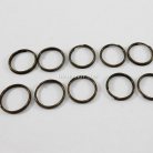 ห่วงพวงกุญแจ เฉพาะห่วง ขนาด 1.2 cm  บรรจุ 10 อัน สีทองรมดำ