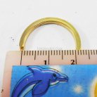 ห่วงพวงกุญแจแบนหนา พร้อมโซ่ข้อต่อกลม ขนาด 2 cm  บรรจุ 10 อัน สีทอง รูป 2