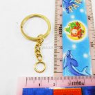 ห่วงพวงกุญแจแบนหนา พร้อมโซ่ข้อต่อกลม ขนาด 2 cm  บรรจุ 100 อัน สีทอง รูป 3