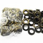 ตาไก่ เหล็ก ขนาด 16 mm (30) บรรจุ 100 ชุด สีทองรมดำ รูป 2