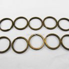 ห่วงพวงกุญแจแบนหนา เฉพาะห่วง ขนาด 3 cm  บรรจุ 10 อัน สีทองรมดำ