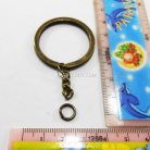 ห่วงพวงกุญแจแบนหนา พร้อมโซ่ข้อต่อกลม ขนาด 3 cm  บรรจุ 500 อัน สีทองรมดำ รูป 2