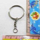 ห่วงพวงกุญแจ พร้อมโซ่ข้อต่อกลม ขนาด 3 cm  บรรจุ 100 อัน สีนิเกิ้ล รูป 2