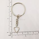 ห่วงพวงกุญแจ พร้อมโซ่ข้อต่อสามเหลี่ยม ขนาด 2.5 cm  บรรจุ 500 อัน สีนิเกิ้ล รูป 2