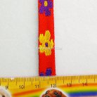 สายผ้า-ผ้ากุ๊น Cotton (ฝ้าย) การ์ตูน 2 หน้า ขนาด 3 หุน (1 cm) บรรจุ 50 เมตร สีแดงดอกไม้ รูป 3