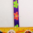 สายผ้า-ผ้ากุ๊น Cotton (ฝ้าย) การ์ตูน 2 หน้า ขนาด 3 หุน (1 cm) บรรจุ 50 เมตร สีม่วงดอกไม้ รูป 3