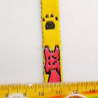 สายผ้า-ผ้ากุ๊น Cotton (ฝ้าย) การ์ตูน 2 หน้า ขนาด 3 หุน (1 cm) บรรจุ 1 เมตร สีเหลือง รูป 3