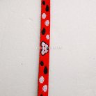 สายผ้า-ผ้ากุ๊น Cotton (ฝ้าย) การ์ตูน 2 หน้า ขนาด 3 หุน (1 cm) บรรจุ 50 เมตร สีแดง รูป 2