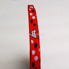 สายผ้า-ผ้ากุ๊น Cotton (ฝ้าย) การ์ตูน 2 หน้า ขนาด 3 หุน (1 cm) บรรจุ 1 เมตร สีแดง รูป 2