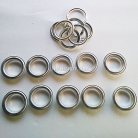 ตาไก่ อลูมิเนียม ขนาด 38 mm (1.5) บรรจุ 10 ชุด สีเงิน