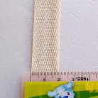 สายผ้า-ผ้ากุ๊น Cotton (ฝ้าย) ลายก้างปลา ขนาด 6 หุน (2 cm) บรรจุ 1 เมตร สีด้ายดิบ รูป 3