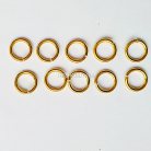ห่วงอลูมิเนียมกลม ขนาด 9 mmหนา #16  บรรจุ 10 อัน สีทอง