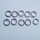 ห่วงอลูมิเนียมกลม ขนาด 9 mmหนา #16  บรรจุ 10 อัน สีเงิน