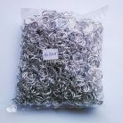 ห่วงอลูมิเนียมกลม ขนาด 9 mmหนา #16  บรรจุ 1000 อัน สีเงิน