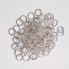 ห่วงอลูมิเนียมกลม ขนาด 9 mm #16  บรรจุ 100 อัน สีเงิน