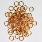 ห่วงอลูมิเนียมกลม ขนาด 9 mm #16  บรรจุ 100 อัน สีทอง