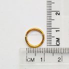 ห่วงอลูมิเนียมกลม ขนาด 9 mm #16  บรรจุ 100 อัน สีทอง รูป 2