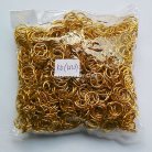 ห่วงอลูมิเนียมกลม ขนาด 9 mm #16  บรรจุ 1000 อัน สีทอง