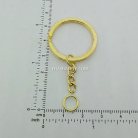ห่วงพวงกุญแจแบนหนา พร้อมโซ่ข้อต่อกลม ขนาด 2.5 cm  บรรจุ 100 อัน สีทอง รูป 3